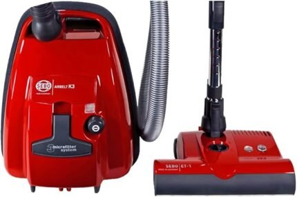 AIRBELT K3 Premium Canister Vacuum Cleaner with 7-Year Motor Warranty, Comes with Powerful ET-1 Powerhead and Parquet Brush, 37-Foot Operating Radius, S-Class Filtration, Made in Germany